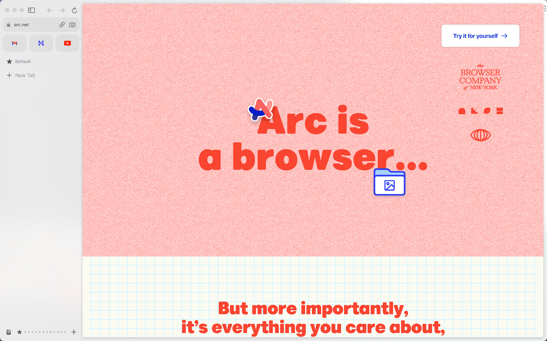 Aperçut de l’interface du navigateur ARC